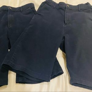 2 Pair Childrens Place Boy’s School Uniform Shorts Navy Size 16 Slim